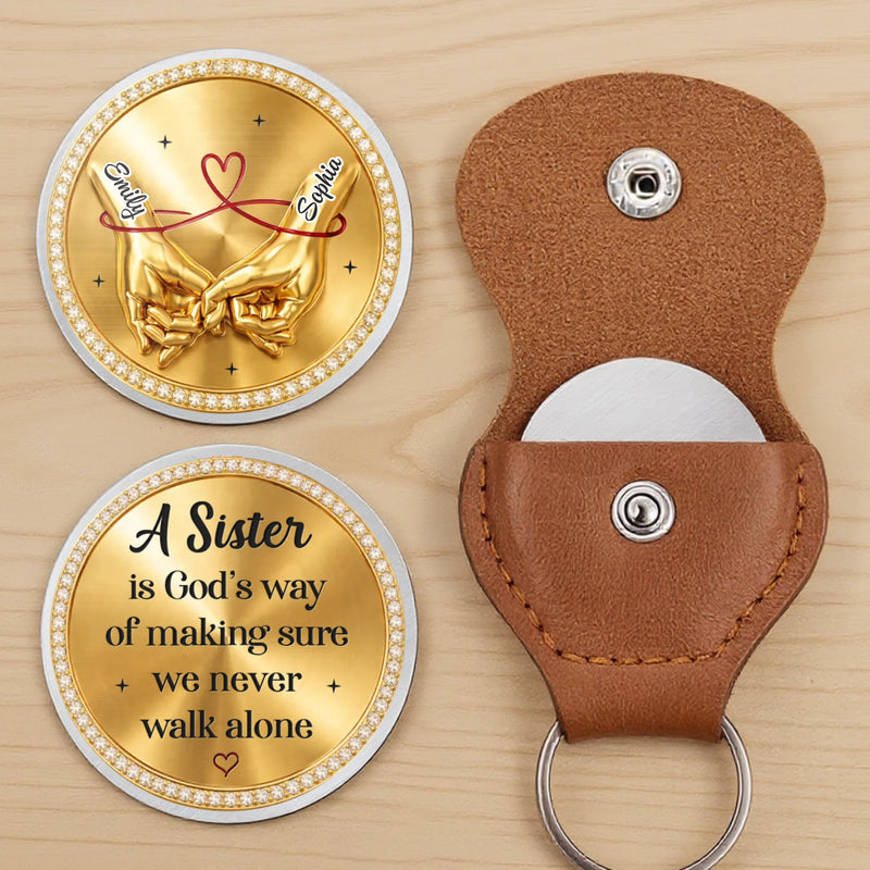 Custom Pocket Hug - Personalized Best Friend Birthday Gifts For Women, Besties, Sisters, BFF - Sisters Make Life Sweeter