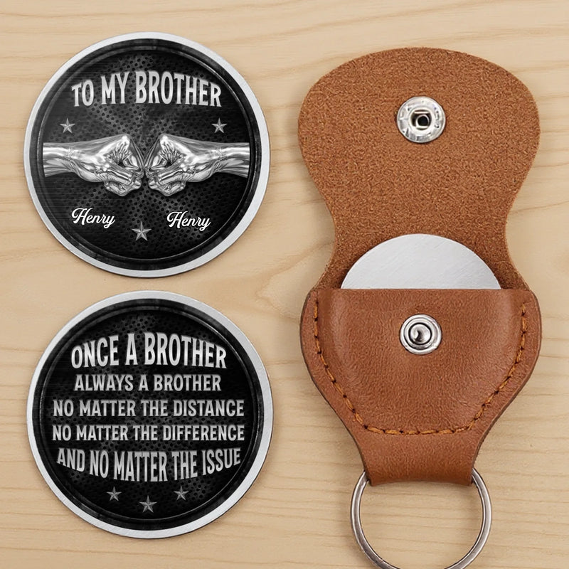 Custom Pocket Hug - Personalized Birthday Gifts For Brother - Brothers Through Thick Thin