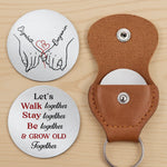 Custom Pocket Hug - Personalized Anniversary Wedding Gifts For Husband And Wife, Him And Her - Side By Side Feels Right