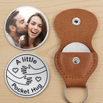 Custom Photo Keep A Hug With You, Always - Couple Personalized Custom Pocket Hug - Gift For Husband, Wife, Couple