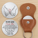 Custom Pocket Hug - Personalized Anniversary Wedding Gifts For Husband And Wife, Him And Her - Together Feels Calm And Right