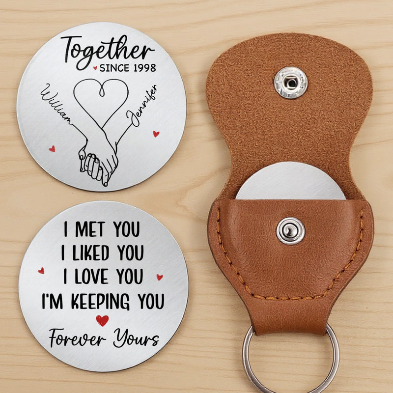 Custom Pocket Hug - Personalized Anniversary Wedding Gifts For Husband And Wife, Him And Her - We Build Joy Daily