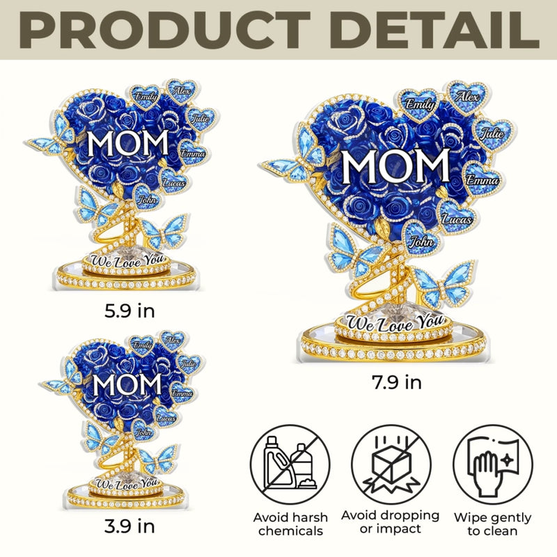 Custom Acrylic Plaque - Personalized Mother's Day Gifts For Mom, Grandma - Grandma Love Never Fades