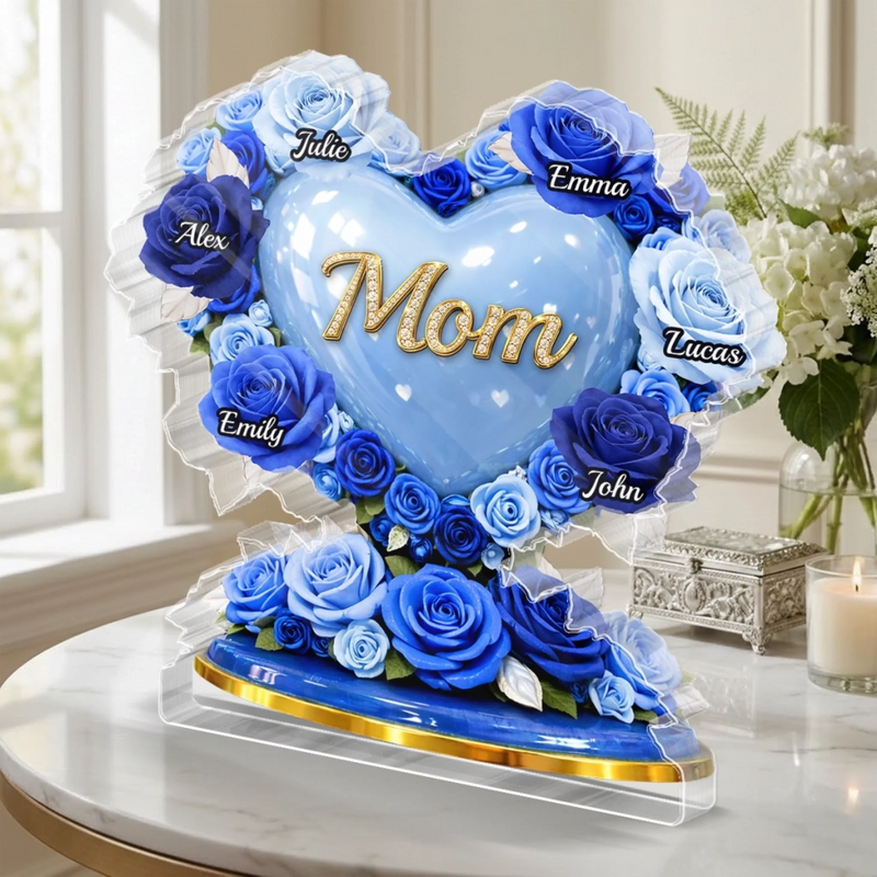 Custom Acrylic Plaque - Personalized Mother's Day Gifts For Mom, Grandma - Mom Love Always Protects