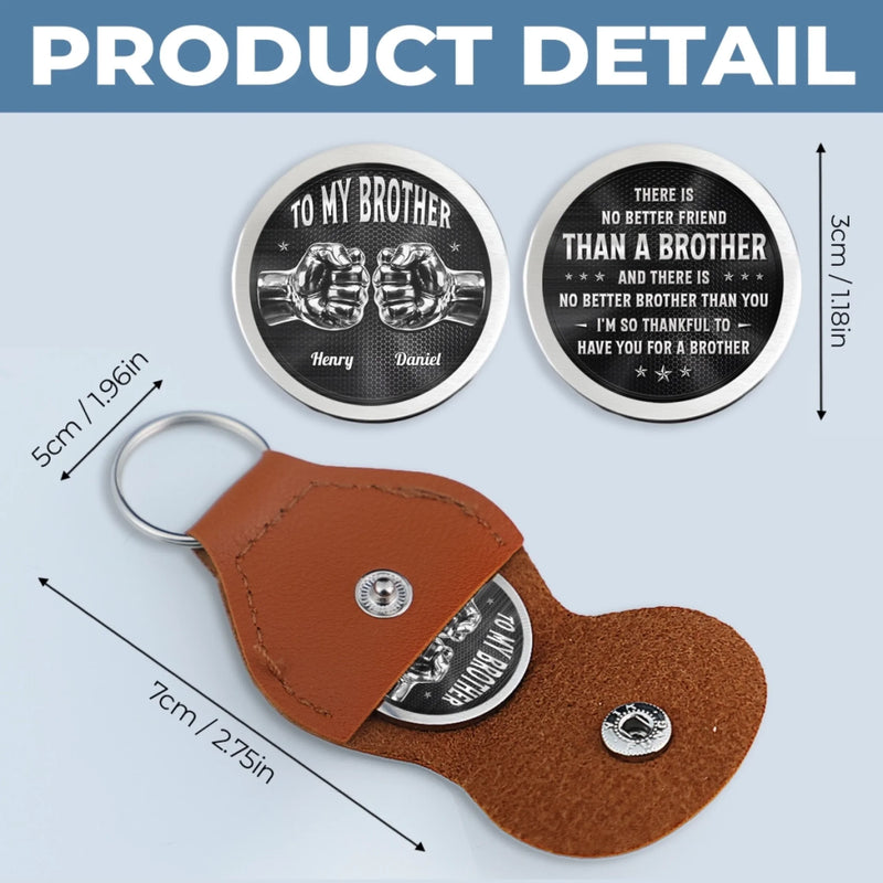 Custom Pocket Hug - Personalized Birthday Gifts For Brother - Growing Up Brothers Forever