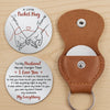 Custom Pocket Hug - Personalized Anniversary Wedding Gifts For Husband And Wife, Him And Her - With You I Breathe Easier