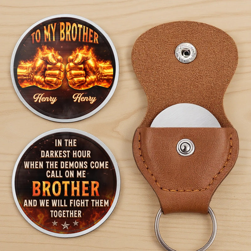 Custom Pocket Hug - Personalized Birthday Gifts For Brother - Brothers Today Tomorrow Always