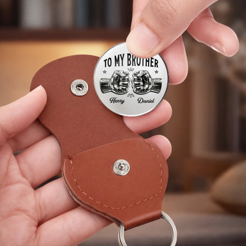 Custom Pocket Hug - Personalized Birthday Gifts For Brothers - Always Here For You