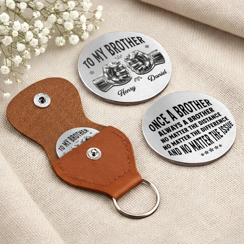 Custom Pocket Hug - Personalized Birthday Gifts For Brothers - Always Here For You