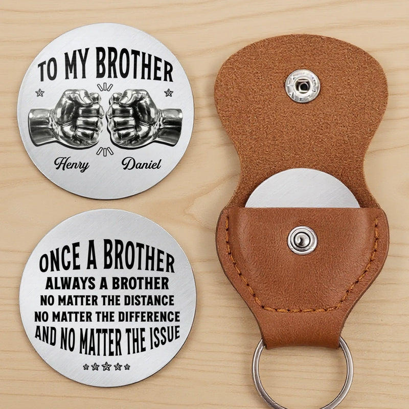 Custom Pocket Hug - Personalized Birthday Gifts For Brothers - Always Here For You