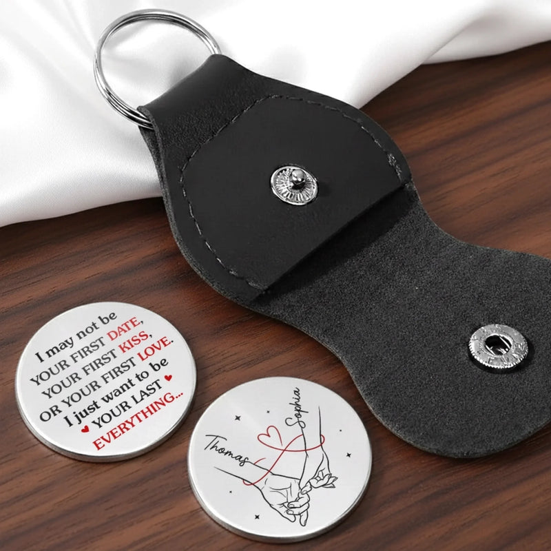 Custom Pocket Hug - Personalized Anniversary Wedding Gifts For Husband And Wife, Him And Her - Let Me Hold Your Hand