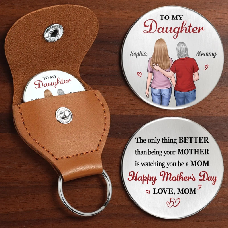 Custom Pocket Hug - Personalized Mother's Day Birthday Gifts For Mom, Daughter - Always Your Little One