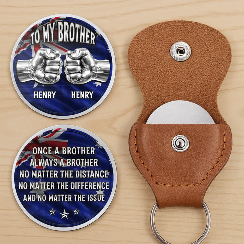 Custom Pocket Hug - Personalized Birthday Gifts For Brother - Brotherhood Forever