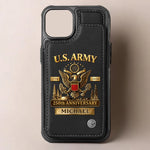 Custom Leather Flip Wallet Phone Case - Personalized America 250th Anniversary Gifts For Women, Men - United We Stand