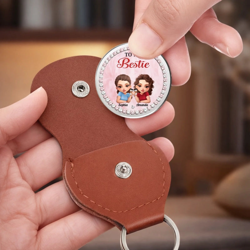 Custom Pocket Hug - Personalized Best Friend Birthday Gifts For Women, Besties, Sisters, BFF - Besties Since Day One