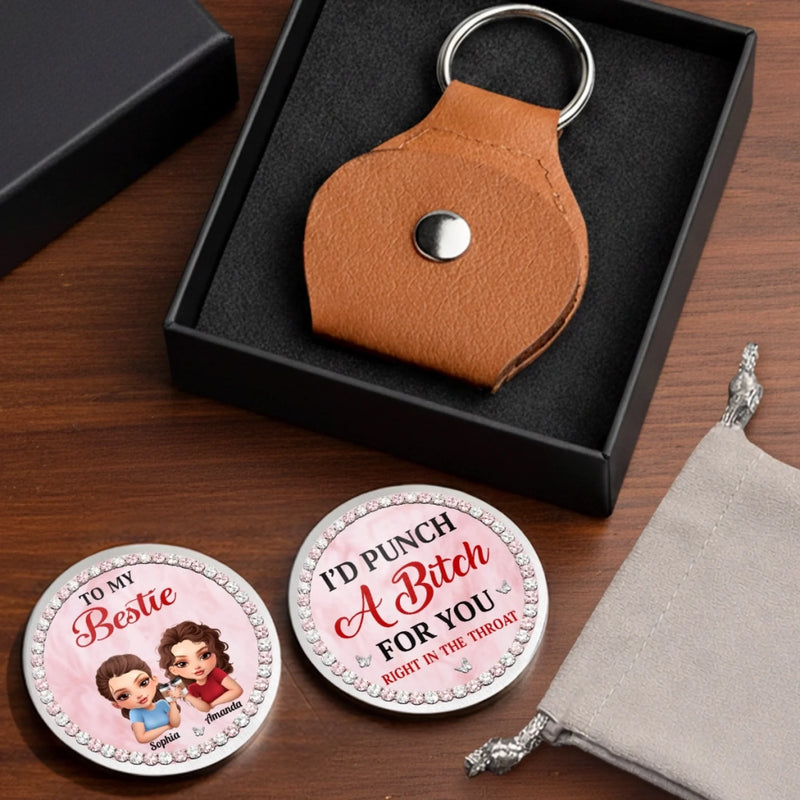 Custom Pocket Hug - Personalized Best Friend Birthday Gifts For Women, Besties, Sisters, BFF - Besties Since Day One