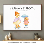 Custom Horizontal Poster - Personalized Mother's Day Birthday Gifts For Mom, Grandma - With All My Ducklings