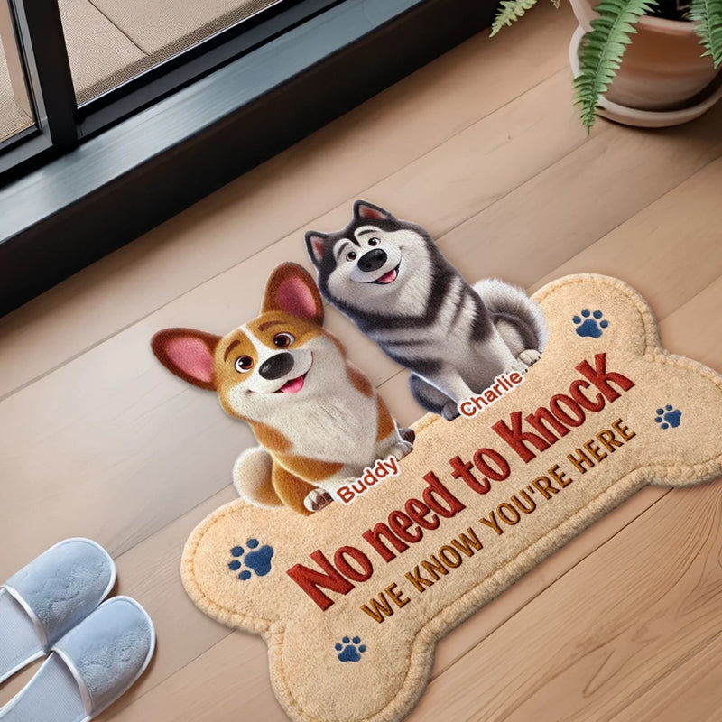 Custom Shaped Doormat - Personalized Birthday Gifts For Dog Lovers, Dog Dad And Mom - Bark Squad Ready