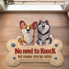 Custom Shaped Doormat - Personalized Birthday Gifts For Dog Lovers, Dog Dad And Mom - Bark Squad Ready