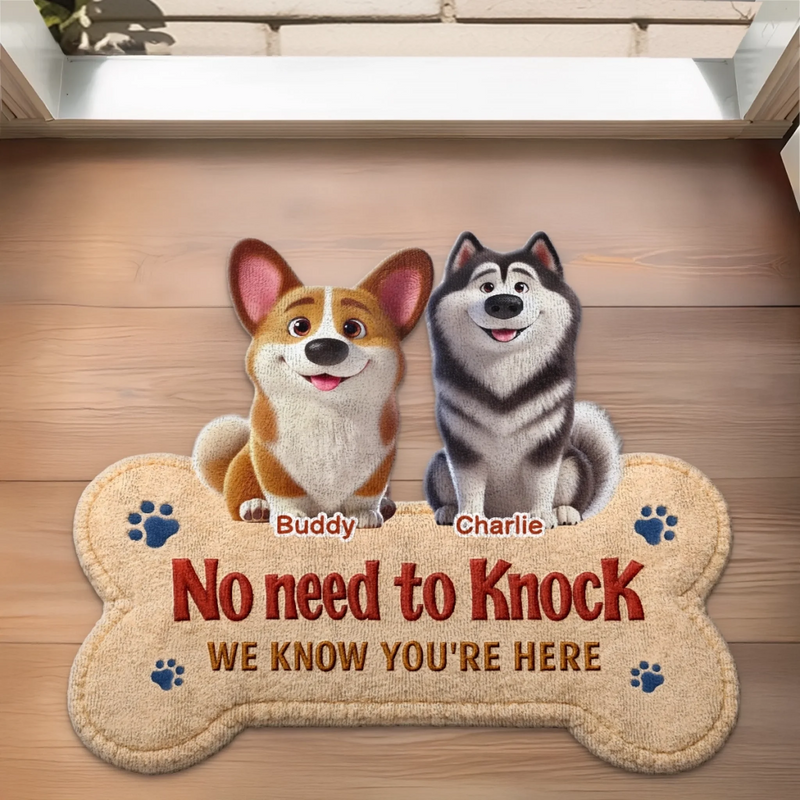 Custom Shaped Doormat - Personalized Birthday Gifts For Dog Lovers, Dog Dad And Mom - Bark Squad Ready