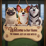 Custom Wood Sign - Personalized Birthday Gifts For Dog Lovers, Dog Dad And Mom - Home Of Happy Tails