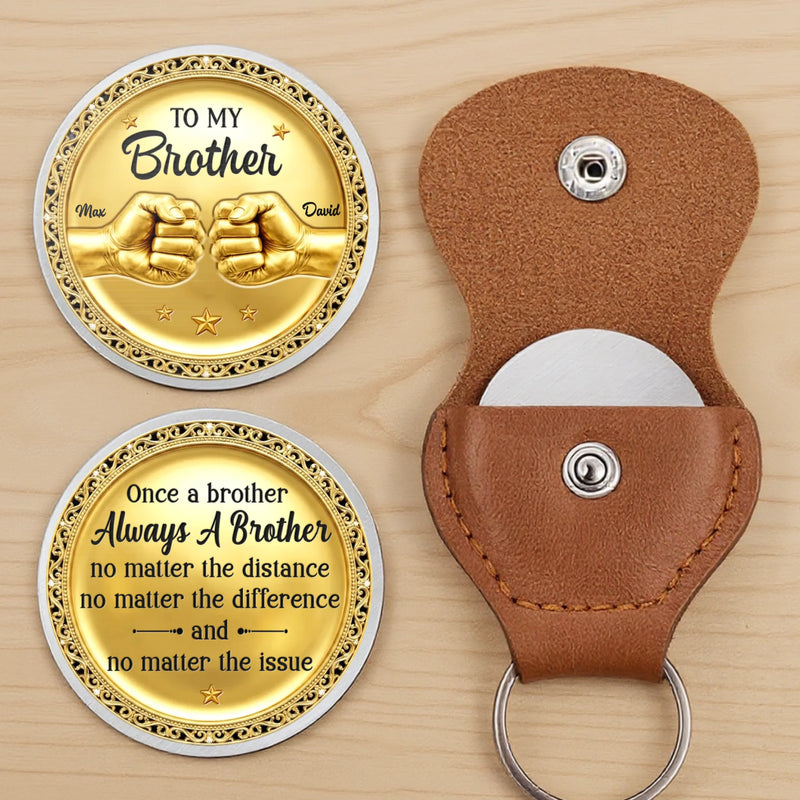 Custom Pocket Hug - Personalized Birthday Gifts For Brother - Brothers Forever Side By Side