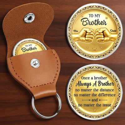 Custom Pocket Hug - Personalized Birthday Gifts For Brother - Brothers Forever Side By Side