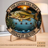 Custom Wooden Tracker Sign - Personalized Birthday Fishing Gifts For Fisherman - Just One More Cast