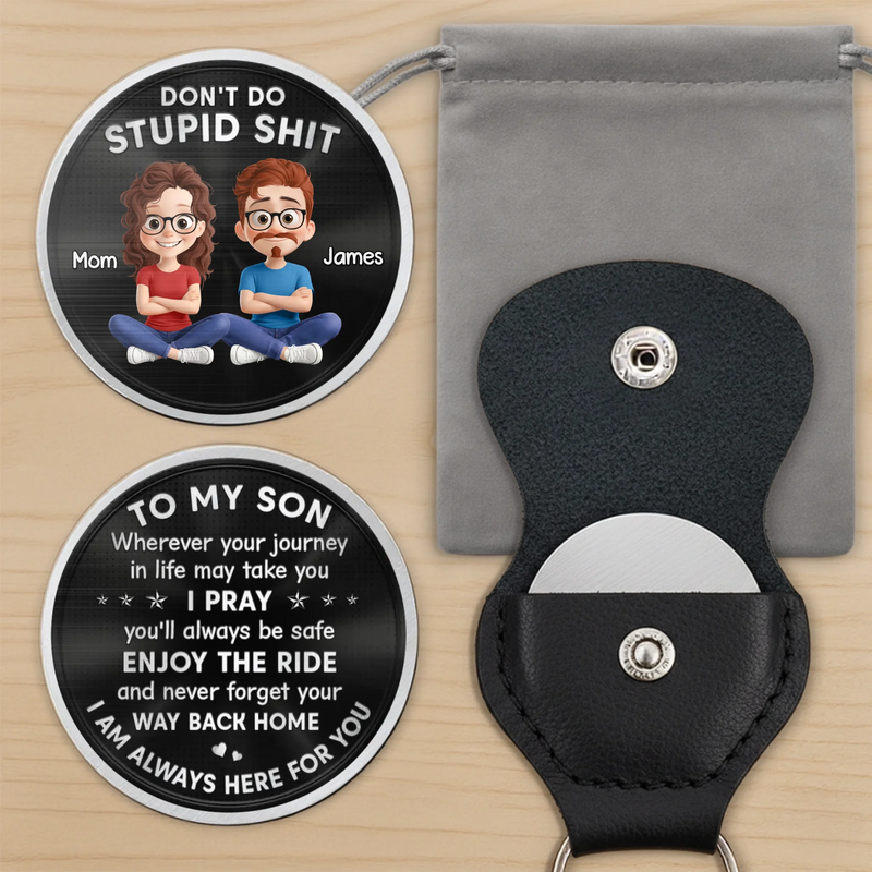 Custom Pocket Hug - Personalized Birthday Gifts For Mom, Son - Love You To The Moon