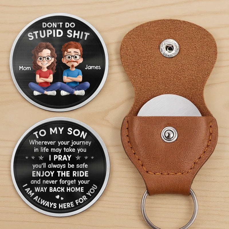 Custom Pocket Hug - Personalized Birthday Gifts For Mom, Son - Love You To The Moon