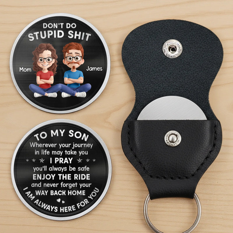Custom Pocket Hug - Personalized Birthday Gifts For Mom, Son - Love You To The Moon