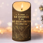 Vela LED Personalizada – Regalo De Aniversario De Bodas Para Esposo Y Esposa, Para Él Y Para Ella – Para Siempre Empieza Con Nosotros