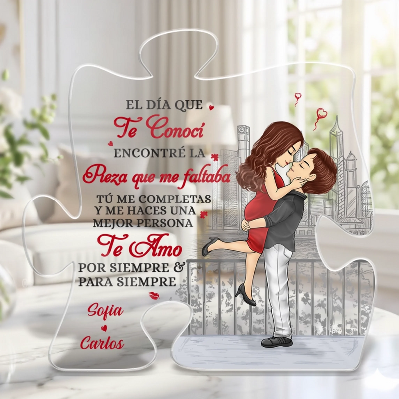 Placa Acrílica Personalizada En Forma De Rompecabezas – Regalo De Aniversario De Bodas Para Esposo Y Esposa, Para Él Y Para Ella – Encaje Perfecto Para Siempre