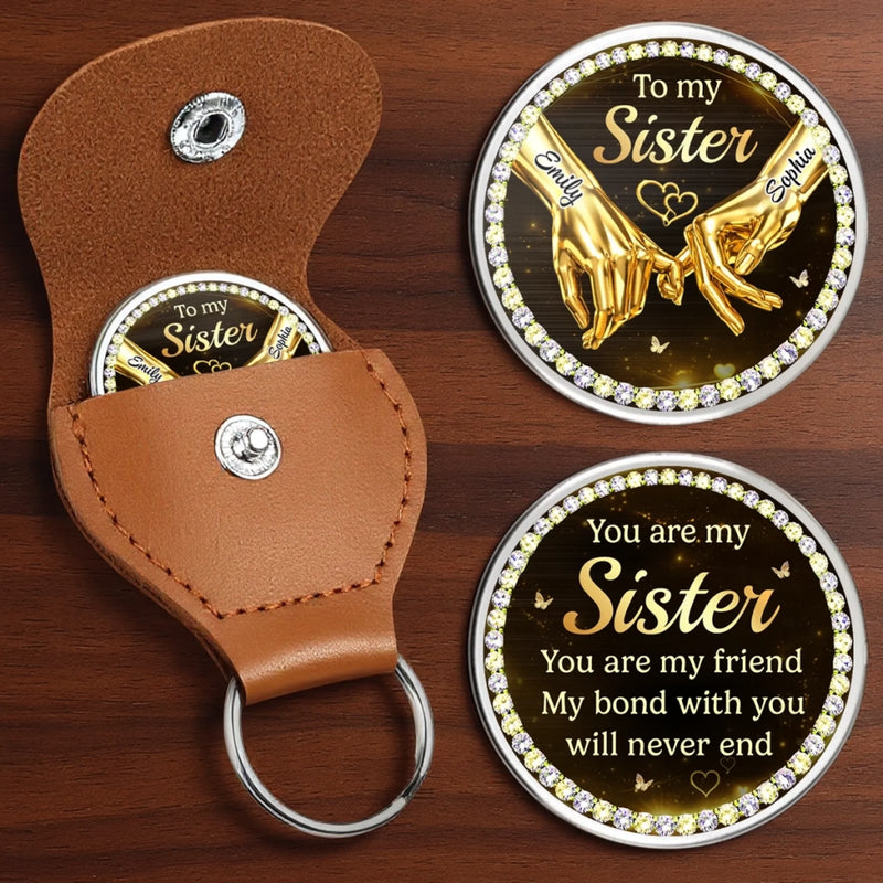 Custom Pocket Hug - Personalized Best Friend Birthday Gifts For Women, Besties, Sisters, BFF - Forever Connected Souls