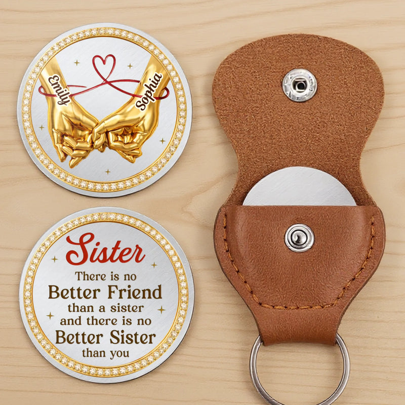 Custom Pocket Hug - Personalized Best Friend Birthday Gifts For Women, Besties, Sisters, BFF - Life Is Better With A Sister