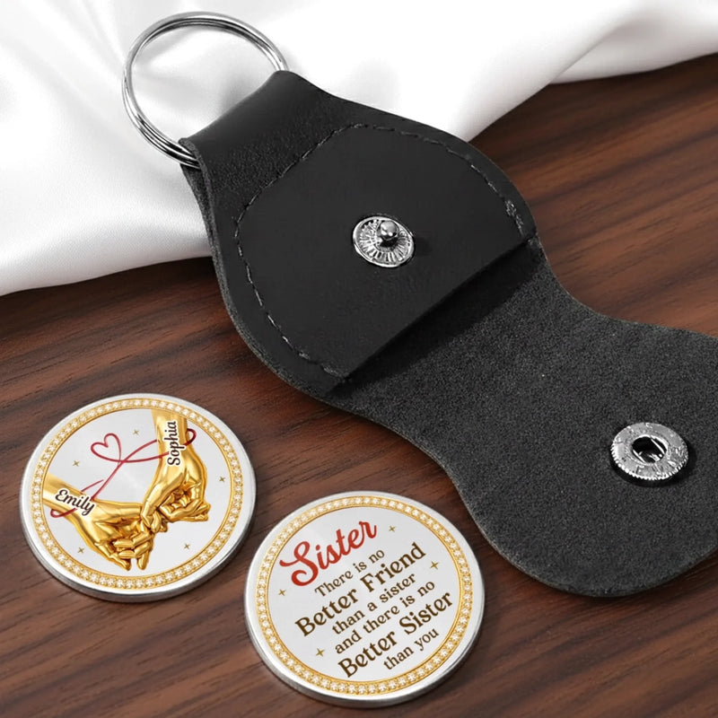 Custom Pocket Hug - Personalized Best Friend Birthday Gifts For Women, Besties, Sisters, BFF - Life Is Better With A Sister