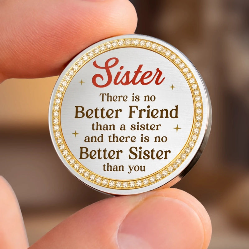 Custom Pocket Hug - Personalized Best Friend Birthday Gifts For Women, Besties, Sisters, BFF - Life Is Better With A Sister