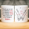 Taza Personalizada – Regalo Personalizado De Aniversario De Bodas Para Esposo Y Esposa, Para Él Y Para Ella – Bebe Amor Y Repite