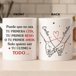 Taza Personalizada – Regalo Personalizado De Aniversario De Bodas Para Esposo Y Esposa, Para Él Y Para Ella – Bebe Amor Y Repite