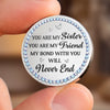 Custom Pocket Hug - Personalized Best Friend Birthday Gifts For Women, Besties, Sisters, BFF - Forever Linked By Love
