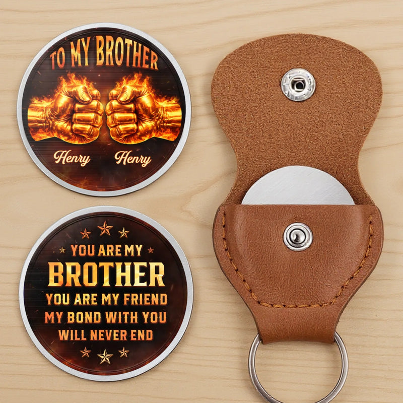 Custom Pocket Hug - Personalized Birthday Gifts For Brother - Brothers For A Lifetime