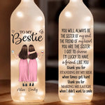 Laughter Is Our Language - Bestie Personalized Custom Bottle Lamp - Gift For Best Friends, BFF, Sisters