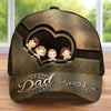 Custom Hat, All Over Print Classic Cap - Personalized 4th Of July Gifts For Dad, Grandpa - Freedom Runs In My Blood