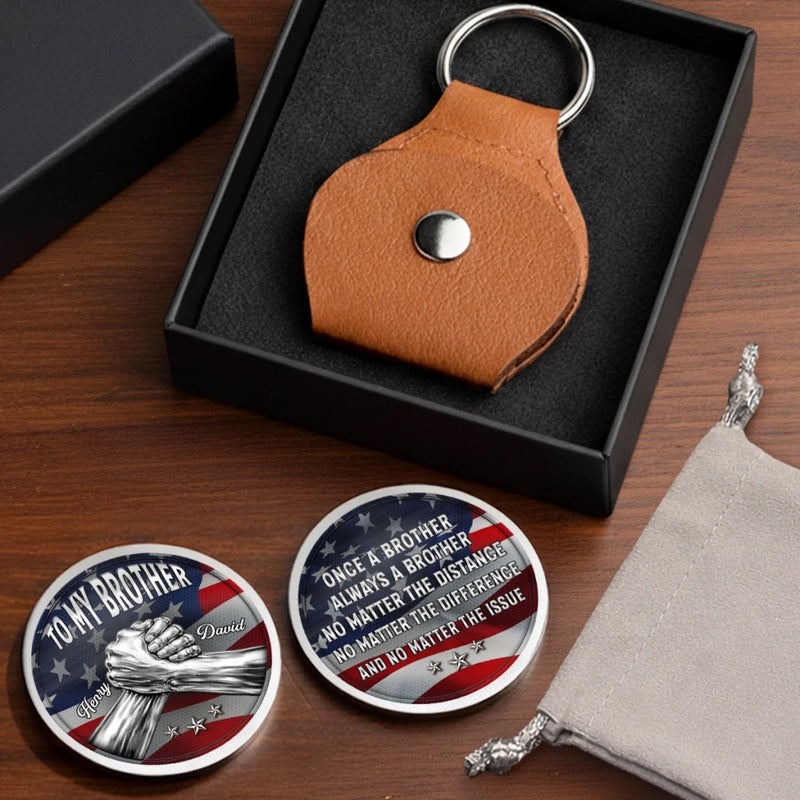 Custom Pocket Hug - Personalized Birthday Gifts For Brother - Together We Rise Brothers