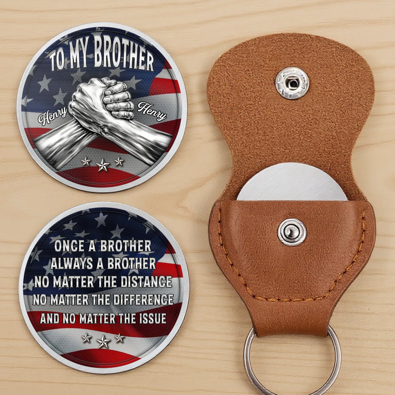 Custom Pocket Hug - Personalized Birthday Gifts For Brother - Together We Rise Brothers