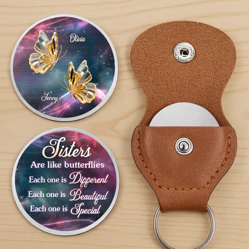 Custom Pocket Hug - Personalized Best Friend Birthday Gifts For Women, Besties, Sisters, BFF - Sisters Grow Differently, Love The Same
