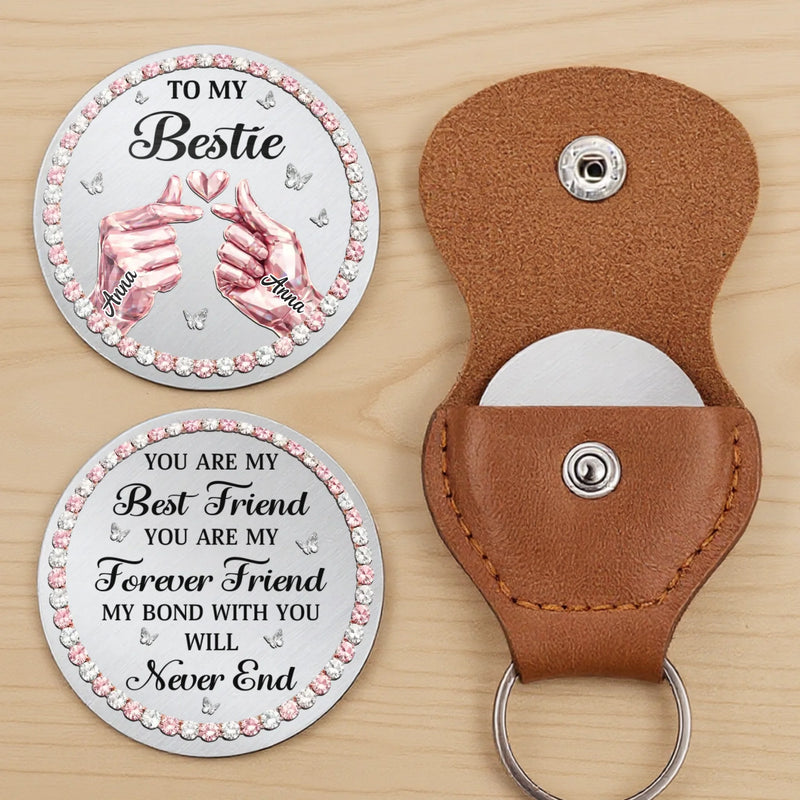 Custom Pocket Hug - Personalized Best Friend Birthday Gifts For Women, Besties, Sisters, BFF - A Friendship That Lasts Forever