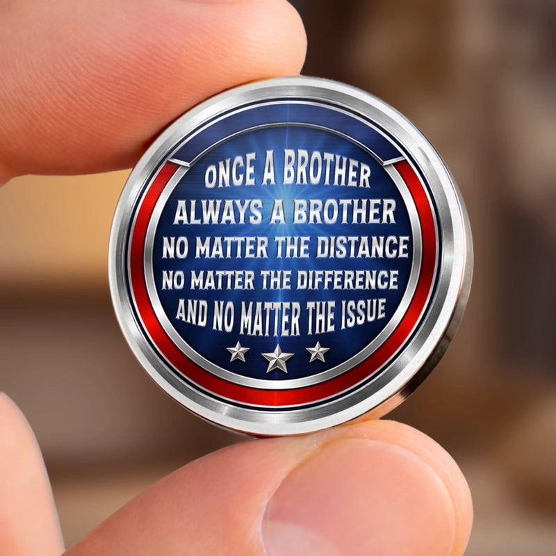 Custom Pocket Hug - Personalized America 250th Anniversary Gifts For Brother - Brothers Share One Soul