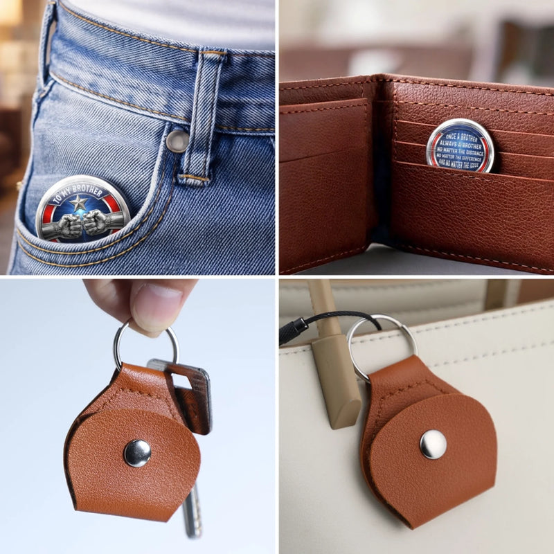 Custom Pocket Hug - Personalized America 250th Anniversary Gifts For Brother - Brothers Share One Soul