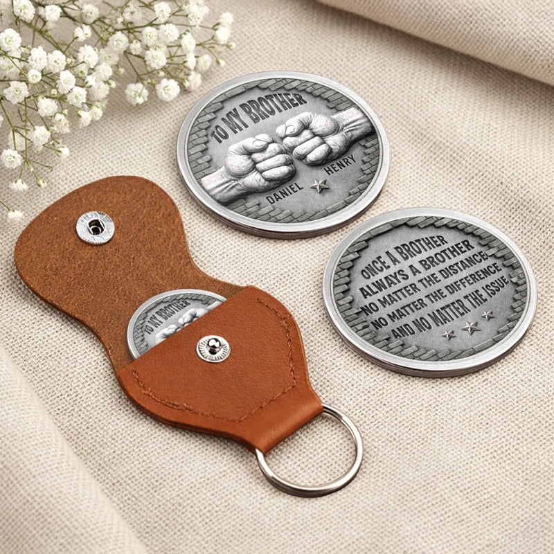 Custom Pocket Hug - Personalized Birthday Gifts For Brother - Unbreakable Bond Of Brothers